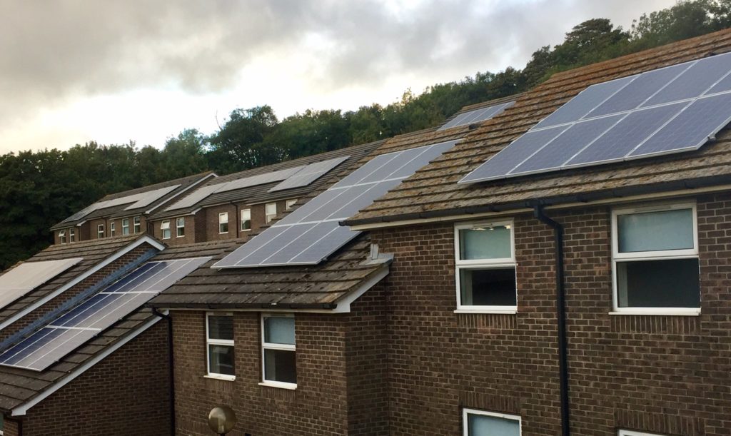 Brighton Energy Coop's solar pv panels at Brighton University's Varley Halls