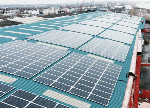 Brighton Energy Coops huge new solar system - one of two installed in 2014 at Shoreham Port