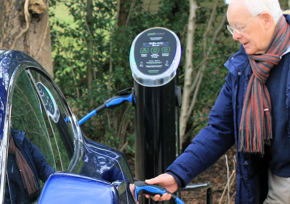 charging my Tesla at Bolney Wine Estate