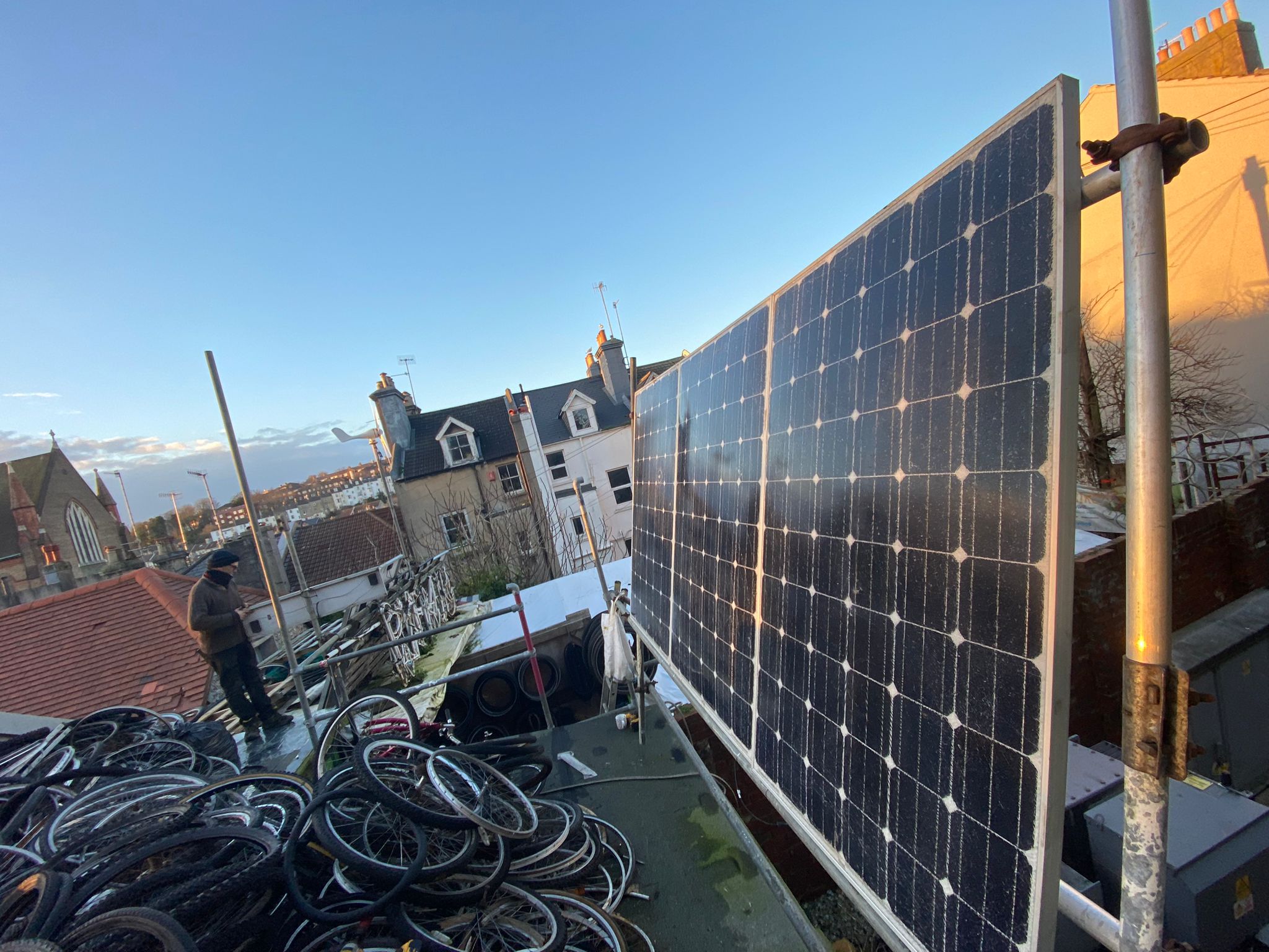 Brighton Energy Gives Solar Panels to Brighton Bike Hub